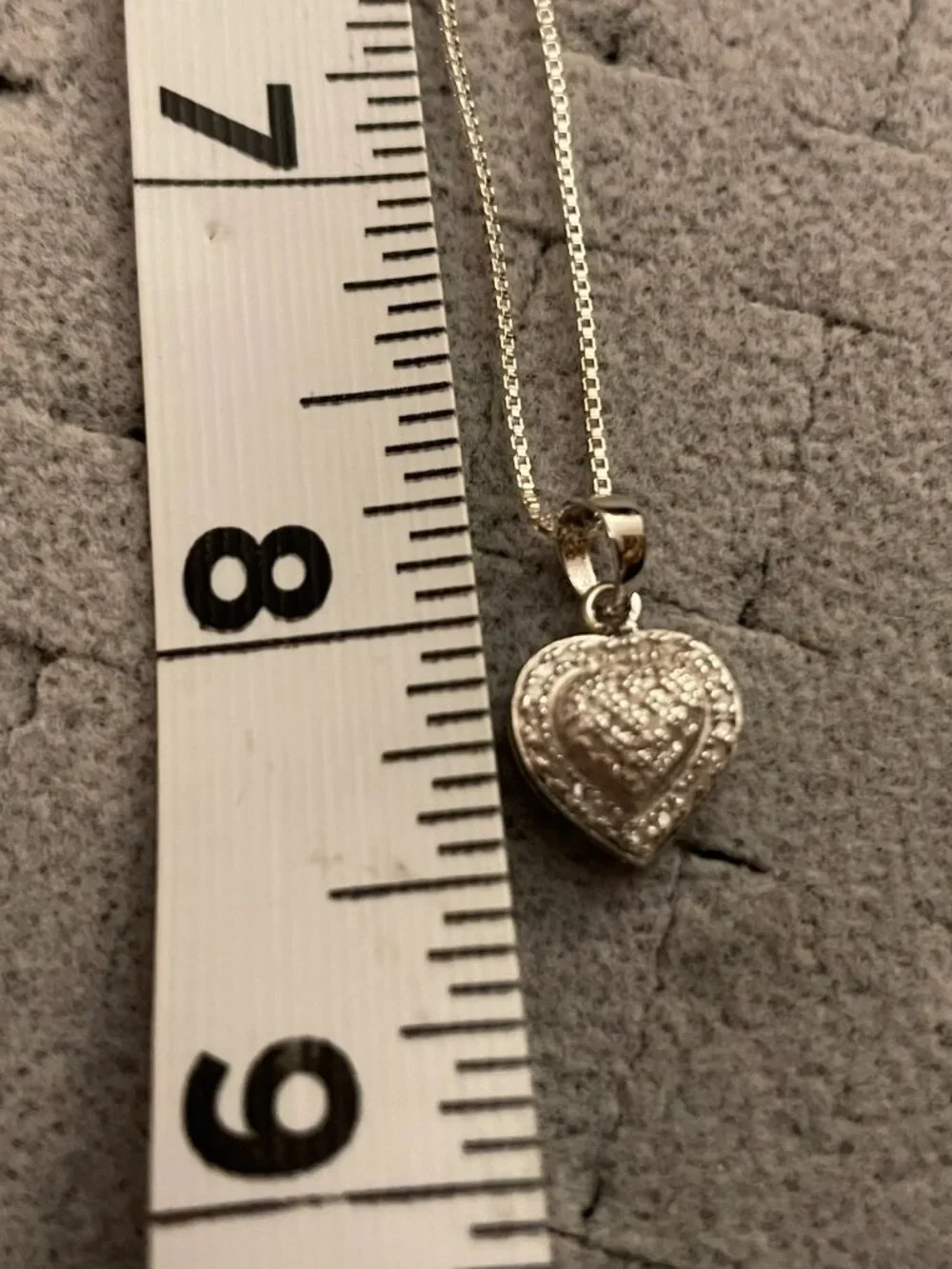 NWT Sterling Silver Heart Necklace 925 16